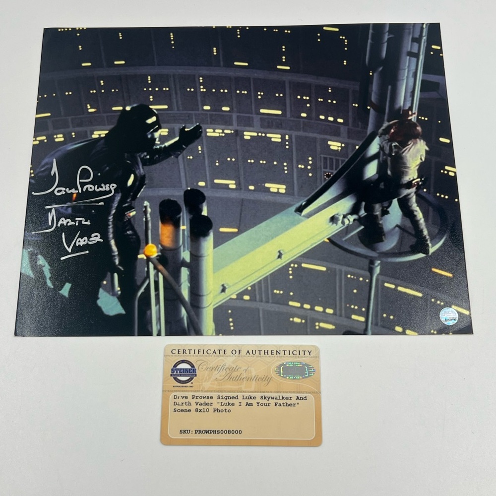 Steiner Sports Star Wars DAVID PROWSE Autographed DARTH VADER 8x10 Father Photo